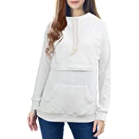 Los mejores  - Smallshow Sudadera con Capucha de Lactancia Materna para Mujeres Top de Lactancia de Manga Larga y Bolsillos